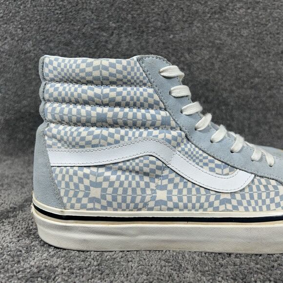Vans Sk8 Hi 38 DX Anaheim Factory Men’s Sz 11 Light Blue Warp Check Skate Shoes main image 11